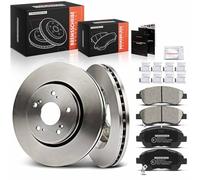 Frankberg Brake Kit incl. 2x Brake Disc + 4x Brake Pad Front Compatible with CR-V III RE CR-V IV RM Replace# 45022SWWG01,45022T1EG00