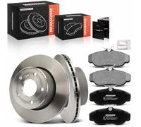 Frankberg Brake Kit incl. 2x Brake Disc + 4x Brake Pad Front Compatible with Discovery II L318 2.5 TD5 4x4 4.0 V8 4x4 1998-2004 Replace# SFP100480, SFP500150