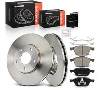 Frankberg Brake Kit incl. 2x Brake Disc + 4x Brake Pad Front Compatible with Focus III Turnier C-Max II DXA/CB7 DXA/CEU Focus III Saloon Replace# 1686722