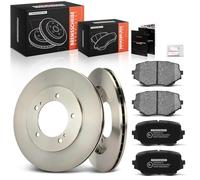 Frankberg Brake Kit incl. 2x Brake Disc + 4x Brake Pad Front Compatible with Grand Vitara I FT HT Grand Vitara I SUV GT Replace# 5520065D10,5520065D11