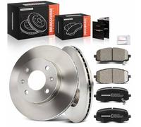 Frankberg Brake Kit incl. 2x Brake Disc + 4x Brake Pad Front Compatible with i10 PA Picanto SA Replace# 5171207500, 517120X500