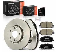 Frankberg Brake Kit incl. 2x Brake Disc + 4x Brake Pad Front Compatible with i30 Coupe i30 GD Cee'D Sportswagon JD Cee'D JD Veloster Replace# 581012TA61