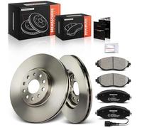 Frankberg Brake Kit incl. 2x Brake Disc + 4x Brake Pad Front Compatible with K.o.d.i.a.q NS6 NS7 NV7 S.h.a.r.a.n 7N1 7N2 Tarraco KN2 Replace# 3Q0698151B