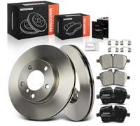 Frankberg Brake Kit incl. 2x Brake Disc + 4x Brake Pad Front Compatible with M.i.n.i Countryman R60 M.i.n.i Paceman R61 Replace# 34119804735,34116770251