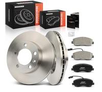 Frankberg Brake Kit incl. 2x Brake Disc + 4x Brake Pad Front Compatible with Master III Bus JV Movano B Bus X62 Master III Box FV Replace# 93167551,95522278