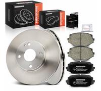 Frankberg Brake Kit incl. 2x Brake Disc + 4x Brake Pad Front Compatible with MX-5 II NB MX-5 I NA Replace# NAY53323Z,NAY53323ZB