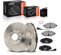 Frankberg Brake Kit incl. 2x Brake Disc + 4x Brake Pad Front Compatible with O.c.t.a.v.i.a III Estate 5E5 5E6 K.a.r.o.q ND7 NU7 Replace# JZW615301J,5C0615301A