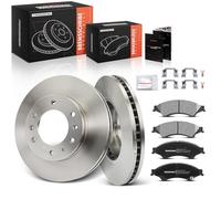 Frankberg Brake Kit incl. 2x Brake Disc + 4x Brake Pad Front Compatible with Ranger TKE Replace# AB311125AB,AB311125AC
