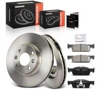 Frankberg Brake Kit incl. 2x Brake Disc + 4x Brake Pad Front Compatible with S.a.n.d.e.r.o II Fortwo Coupe 453 Twingo III Forfour Logan Replace# 4534211400