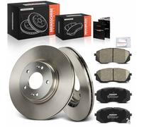 Frankberg Brake Kit incl. 2x Brake Disc + 4x Brake Pad Front Compatible with Tucson TL TLE Kona OS OSE OSI Sportage QL QLE Replace# 58101D7A00,581010ZA00