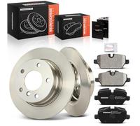 Frankberg Brake Kit incl. 2x Brake Disc + 4x Brake Pad Rear Compatible with 1 Series E81 116i 116d 1 Series E87 116i 116d 118i 118d Replace# 34216764647,34216855001