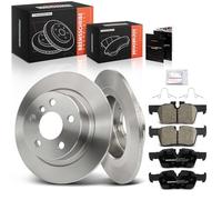 Frankberg Brake Kit incl. 2x Brake Disc + 4x Brake Pad Rear Compatible with 1 Series F40 2 Active Tourer F45 M.i.n.i Countryman F60 X2 F39 Replace# 34216864141