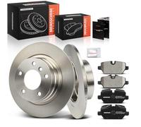 Frankberg Brake Kit incl. 2x Brake Disc + 4x Brake Pad Rear Compatible with 3 Series E90 1 Series E87 1 Series E81 3 Series Coupe E92 Replace# 34216769271,34214031725