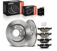 Frankberg Brake Kit incl. 2x Brake Disc + 4x Brake Pad Rear Compatible with 3 Series Touring E46 3 Series E46 3 Series Cabriolet E46 3 Series Coupe E46 Replace# 34216750190