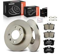 Frankberg Brake Kit incl. 2x Brake Disc + 4x Brake Pad Rear Compatible with 307 Break 3E 307 CC 3B Xsara Picasso N68 C2 JM C4 Coupe LA Replace# 424990