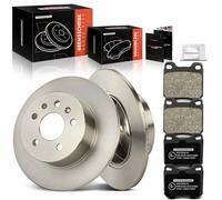 Frankberg Brake Kit incl. 2x Brake Disc + 4x Brake Pad Rear Compatible with 9-3 Cabriolet YS3D 9-3 YS3D 9-5 Estate YS3E 9-5 YS3E Replace# 90485138,90540177