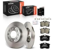 Frankberg Brake Kit incl. 2x Brake Disc + 4x Brake Pad Rear Compatible with A4 8E2 A4 Avant 8E5 Exeo ST 3R5 A4 Avant 8ED Replace# 1J0698451C, 1J0698451B