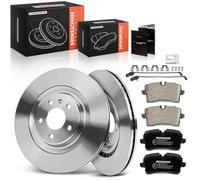Frankberg Brake Kit incl. 2x Brake Disc + 4x Brake Pad Rear Compatible with A6 Avant 4G5 4GD A6 Allroad 4GH 4GJ A6 4G2 4GC Replace# 4H0615601K,80A615601C