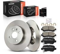 Frankberg Brake Kit incl. 2x Brake Disc + 4x Brake Pad Rear Compatible with Astra H Twintop A04 Meriva X03 Combo Tour Combo Box/MPV Replace# 93179164