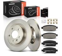 Frankberg Brake Kit incl. 2x Brake Disc + 4x Brake Pad Rear Compatible with Astra J Caravan P10 Zafira Tourer C P12 Astra J GTC Astra J P10 Replace# 1605296