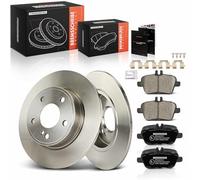 Frankberg Brake Kit incl. 2x Brake Disc + 4x Brake Pad Rear Compatible with B-Class W242 W246 A-Class W176 Replace# A2464230012,2464230012