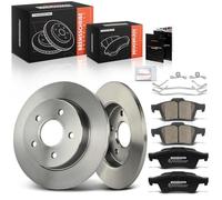 Frankberg Brake Kit incl. 2x Brake Disc + 4x Brake Pad Rear Compatible with C-Max DM2 Focus C-Max DM2 Focus II Turnier DA DS FFS Replace# 1233679,1360306