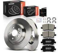 Frankberg Brake Kit incl. 2x Brake Disc + 4x Brake Pad Rear Compatible with Galaxy WA6 S-Max WA6 V60 I 155 V70 III 135 Replace# MEE1GJ2A315BB
