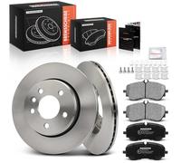 Frankberg Brake Kit incl. 2x Brake Disc + 4x Brake Pad Rear Compatible with Grand California Camper SCB SCC C.r.a.f.t.er Box SX SY Replace# 2N0615601