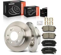 Frankberg Brake Kit incl. 2x Brake Disc + 4x Brake Pad Rear Compatible with i30 FD Cee'D Hatchback ED Pro Cee'D ED Cee'D SW ED Replace# 583021HA10, 58302D7A00