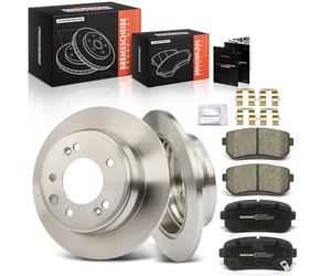 Frankberg Brake Kit incl. 2x Brake Disc + 4x Brake Pad Rear Compatible with i30 FD Cee'D Hatchback ED Pro Cee'D ED Cee'D SW ED Replace# 583021HA10, 58302D7A00