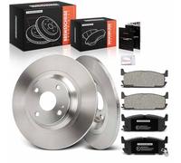 Frankberg Brake Kit incl. 2x Brake Disc + 4x Brake Pad Rear Compatible with MX-5 II NB 1.6 16V 1.8 16V 1998-2005 Replace# NCY32643ZA,NCY32643Z