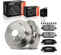 Frankberg Brake Kit incl. 2x Brake Disc + 4x Brake Pad Rear Compatible with Nitro Cherokee KK Nitro Van KA Replace# GDB4145,116305