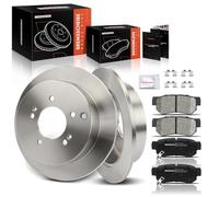 Frankberg Brake Kit incl. 2x Brake Disc + 4x Brake Pad Rear Compatible with Santa Fé I SM Tucson JM Sportage JE KM Trajet FO Highway Van Replace# 5830239A40