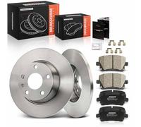 Frankberg Brake Kit incl. 2x Brake Disc + 4x Brake Pad Rear Compatible with TT 8J3 TT R.o.a.d.s.t.e.r 8J9 Replace# 8J0615601,8976911
