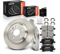Frankberg Brake Kit incl. 2x Brake Disc + 4x Brake Pad Rear Compatible with V60 I 155 V70 III 135 XC70 II 136 S60 II 134 S80 II 124 Replace# 31358884