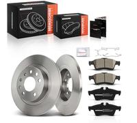 Frankberg Brake Kit incl. 2x Brake Disc + 4x Brake Pad Rear Compatible with Vectra C Caravan Z02 Vectra C CC Z02 Signum Z03 Replace# 13322091, 93190338