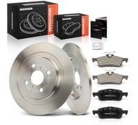Frankberg Brake Kit incl. 2x Brake Disc + 4x Brake Pad Rear Compatible with Yaris P9 P13 Charade VIII Yaris Box/Hatchback P13 Replace# 044660D010