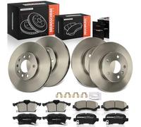 Frankberg Brake Kit incl. 4x Brake Disc + 8x Brake Pad Front Rear Compatible with Zafira/Zafira Family B A05 Astra H A04 Replace# 93192578, 93179708