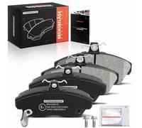 Frankberg Brake Pad Set incl. 4x Pads Front Compatible with Civic VII Hatchback EP EU EV Civic VI Aerodeck MB MC Replace# GBP90340AF, GBP90315AF
