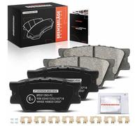 Frankberg Brake Pad Set incl. 4x Pads Rear Replace# 04466WY050 | Compatible with R.A.V 4 IV A4 R.A.V 4 III A3 C.a.m.r.y Saloon V4 Avalon Saloon X2