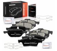 Frankberg Brake Pad Set incl. 8x Pads Front Rear Compatible with Focus III Turnier 3 BL Focus III C-Max DM2 Focus C-Max DM2 Replace# 1233679,1360254