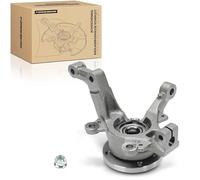 Frankberg Steering Knukle Assembly Hub Bearing Front Right with Wheel Bearing Housing Brake Dust Shield Disc Cover Steering knuckle Nut Compatible with Clio III BR0/1 CR0/1 Replace# 8200345945
