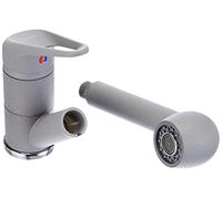 Franke 115.0030.729 Granite Kitchen Tap with A Pull Out Spout - Stone Grey/Grey (1-Piece)