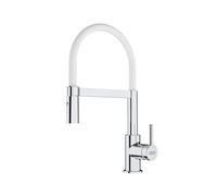 Lina FC 6087.031 Kitchen mixer, 205 x 410 mm, semi-pro with pull-out shower, Chrome/White (115.0626.088)
