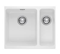 Franke 125.0158.599 Fragranite Granite Kitchen Sink with Single and Half Bowl from Kubus KBG 160, White Polar, 8 x 46 cm