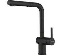 Franke Active Matt Black Pull Out Spray Kitchen Tap Brass L-Spout 312mm