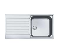 Franke AGX611-100 Argos Single Bowl Sink Reversible Drainer - STAINLESS STEEL