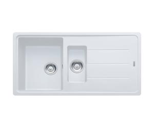 Franke Basis BFG 651 Granite Kitchen Sink 1.5 Bowl Reversible Polar White