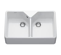 Franke BFK720-36 Ceramic Double Bowl Belfast Sink - WHITE