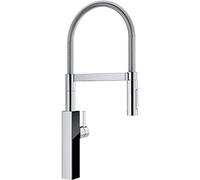 Franke Black Glass Kitchen Sink tap with moovable spout Crystal Semi-Pro-Chrome 115.0474.627